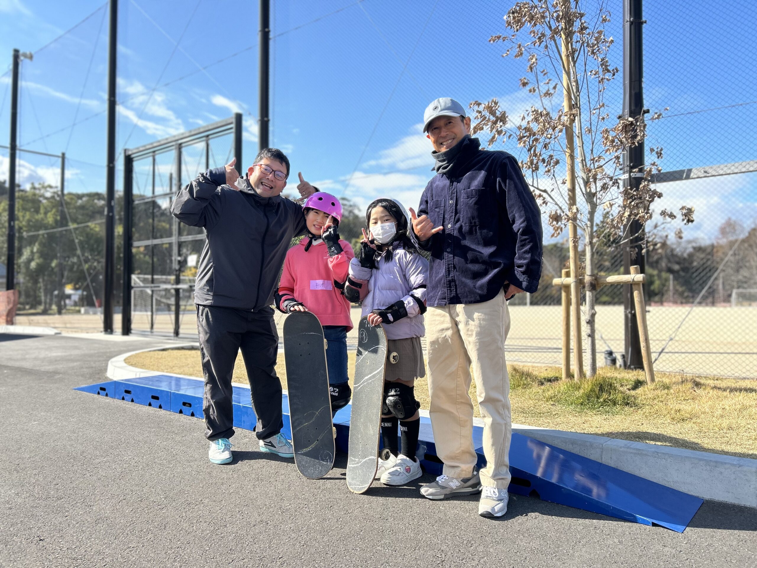 彦根城金亀公園でスケボー体験レッスン